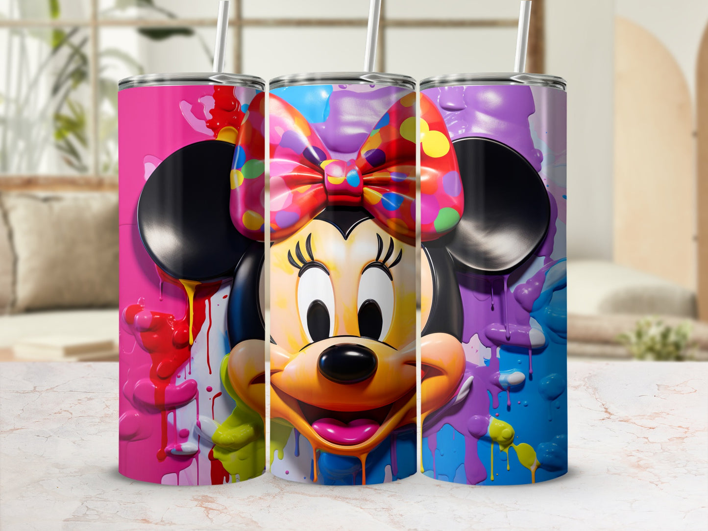 Colorful Character Design Tumbler Drinkware Accessory