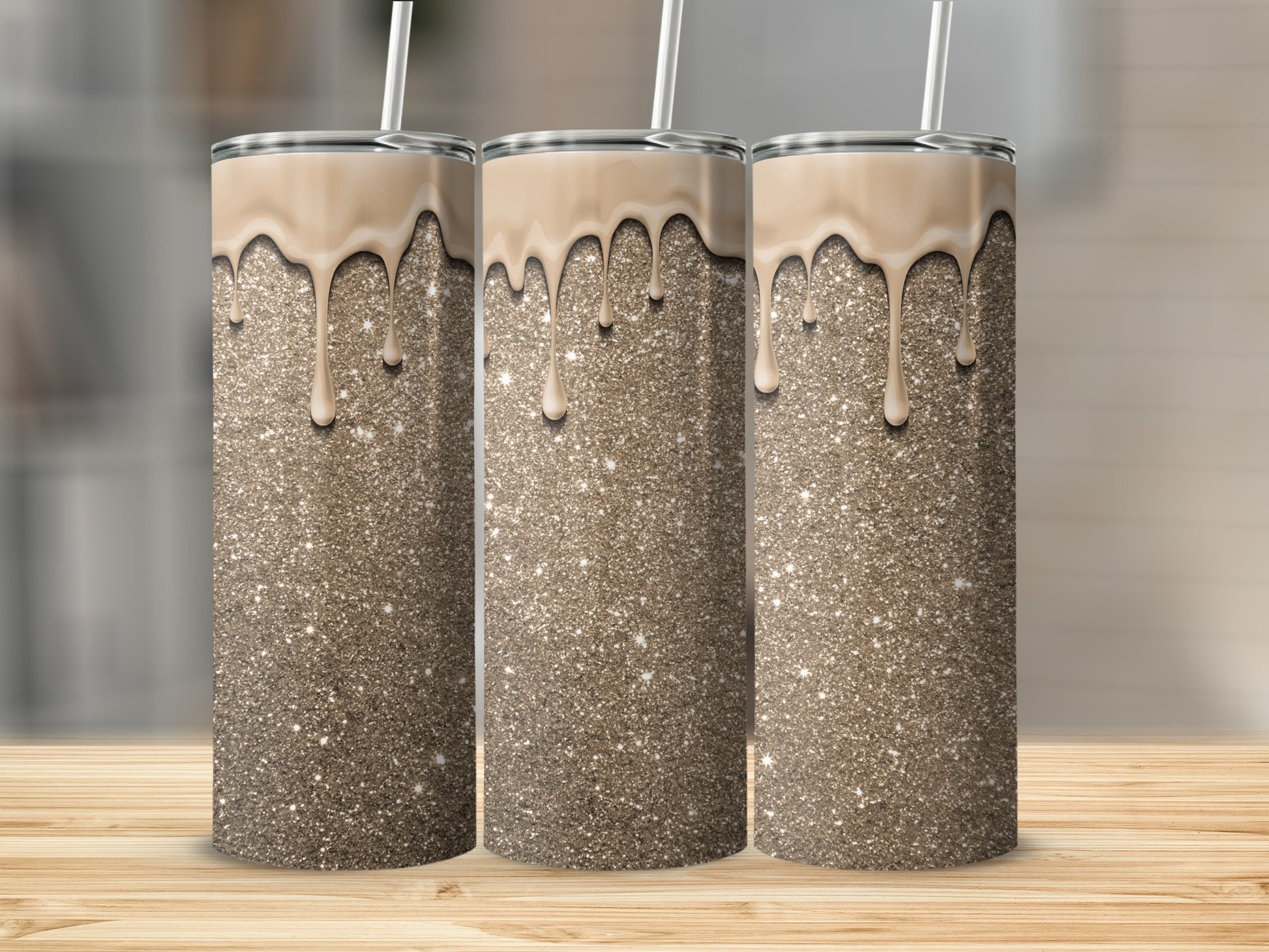 Glitter Sparkle Dripping Effect Tumbler Product