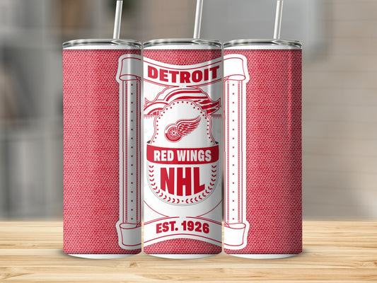 Detroit Red Wings NHL Hockey Team Logo Vintage Style Tumbler