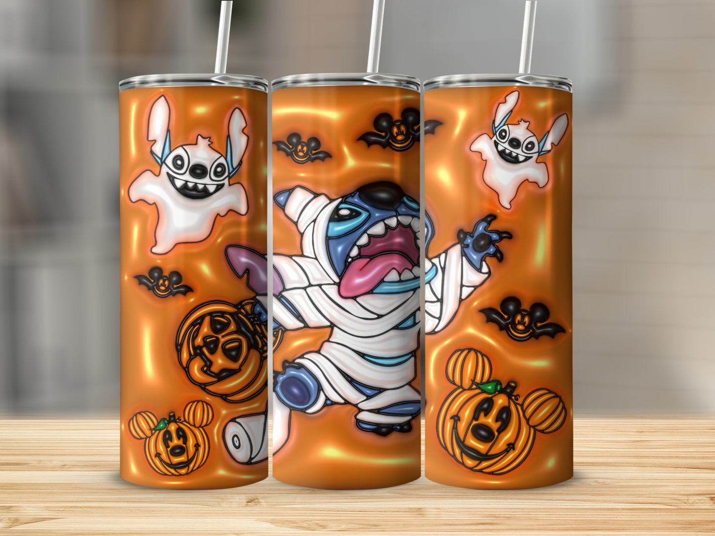 Halloween-Themed Stainless Steel Tumbler Cup
