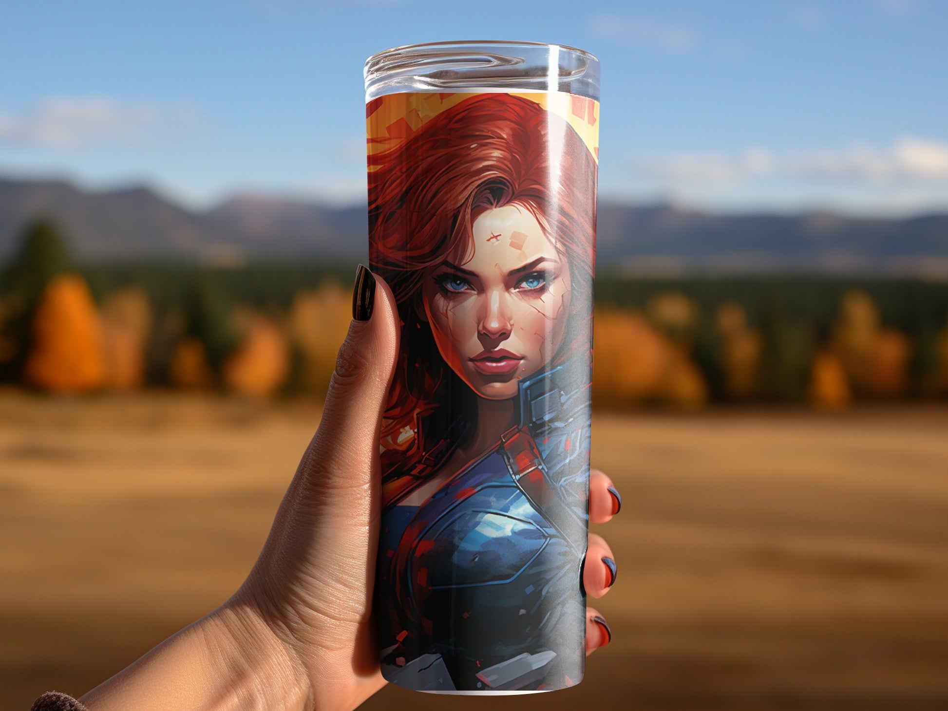 Marvel Inspired Heroine Print Tumbler for Enthusiasts