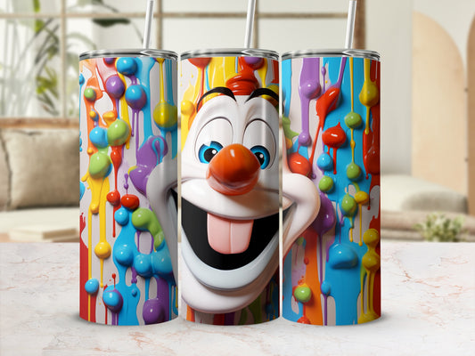 Colorful Cartoon Character Tumbler with Straw for Drinks