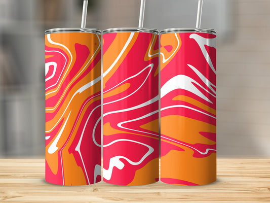 Colorful Abstract Swirl Pattern Insulated Tumbler