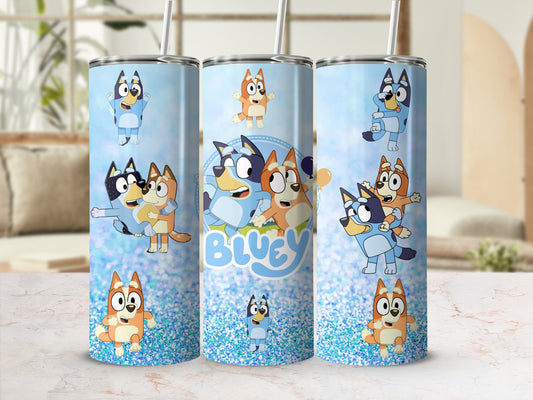 Bluey Characters Themed Tumbler Cup for Kids