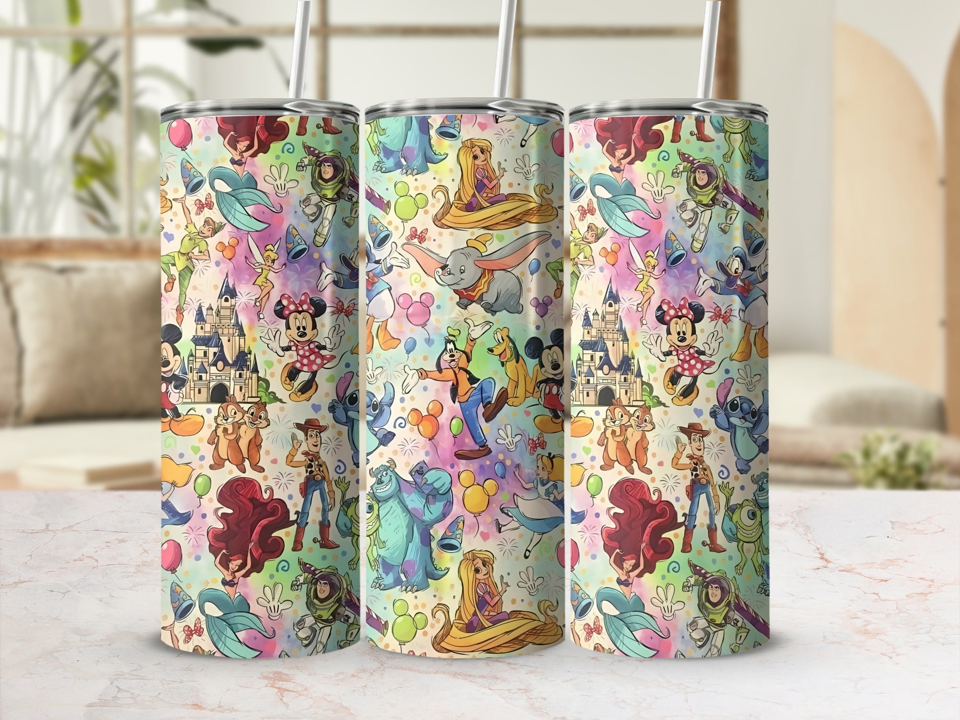 Colorful Animated Characters Design Tumbler Product