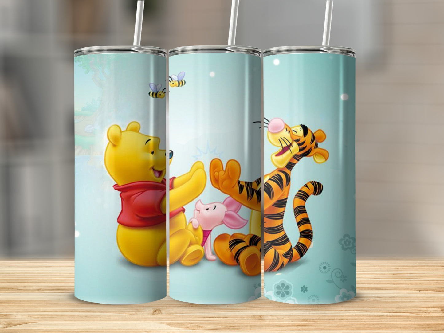 Pooh Piglet Tigger Design Tumbler Perfect for Gifting