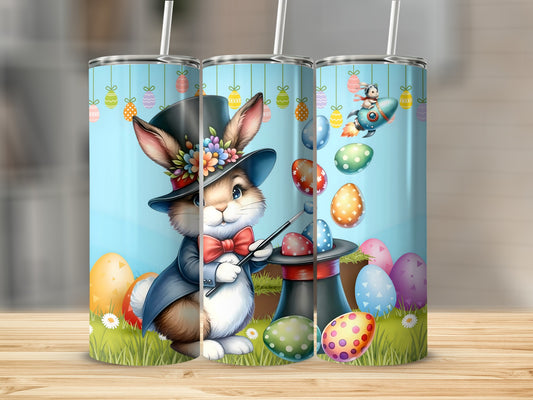 Cute Easter Bunny with Eggs Magic Tumbler