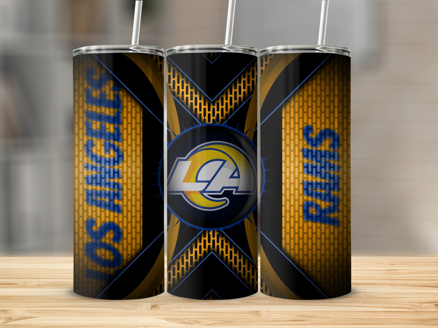 Los Angeles Rams Abstract Logo for NFL Fans Tumblers