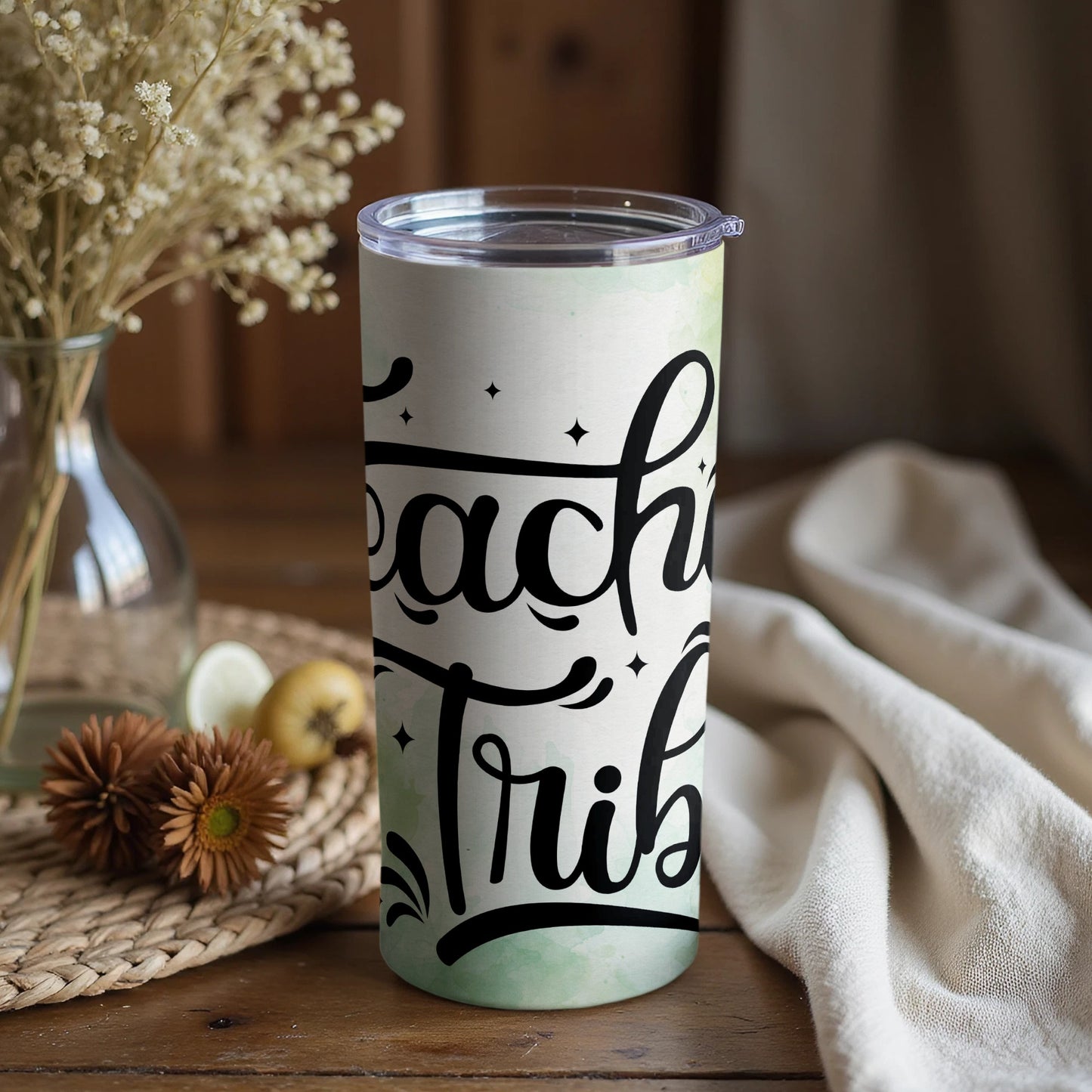Teacher Tribe Insulated Tumbler with Lid Travel Mug