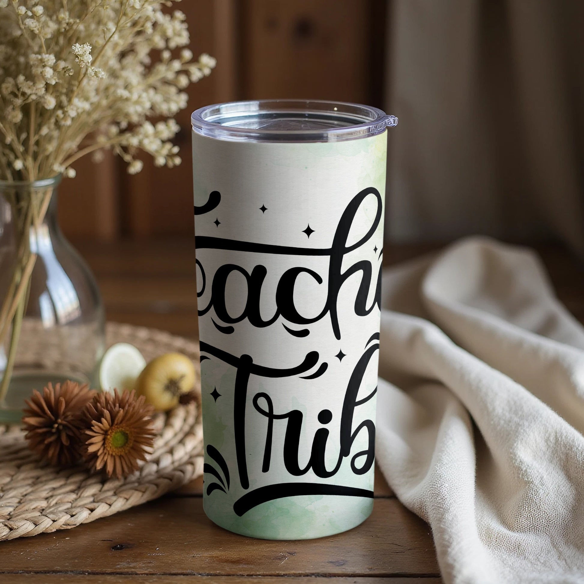 Teacher Tribe Insulated Tumbler with Lid Travel Mug