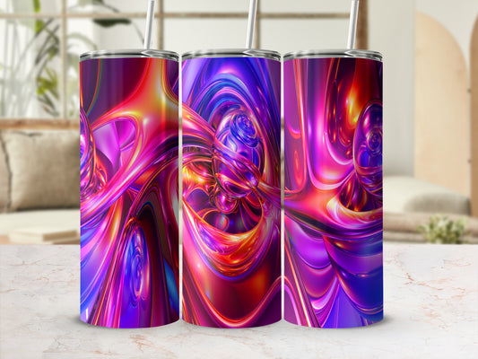 Vibrant Abstract Liquid Swirl Glossy Tumbler product type
