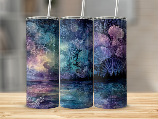 Colorful Marine Life Themed Tumbler Set