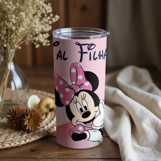 Minnie Mouse Tumbler with Cute Pink Bow Design