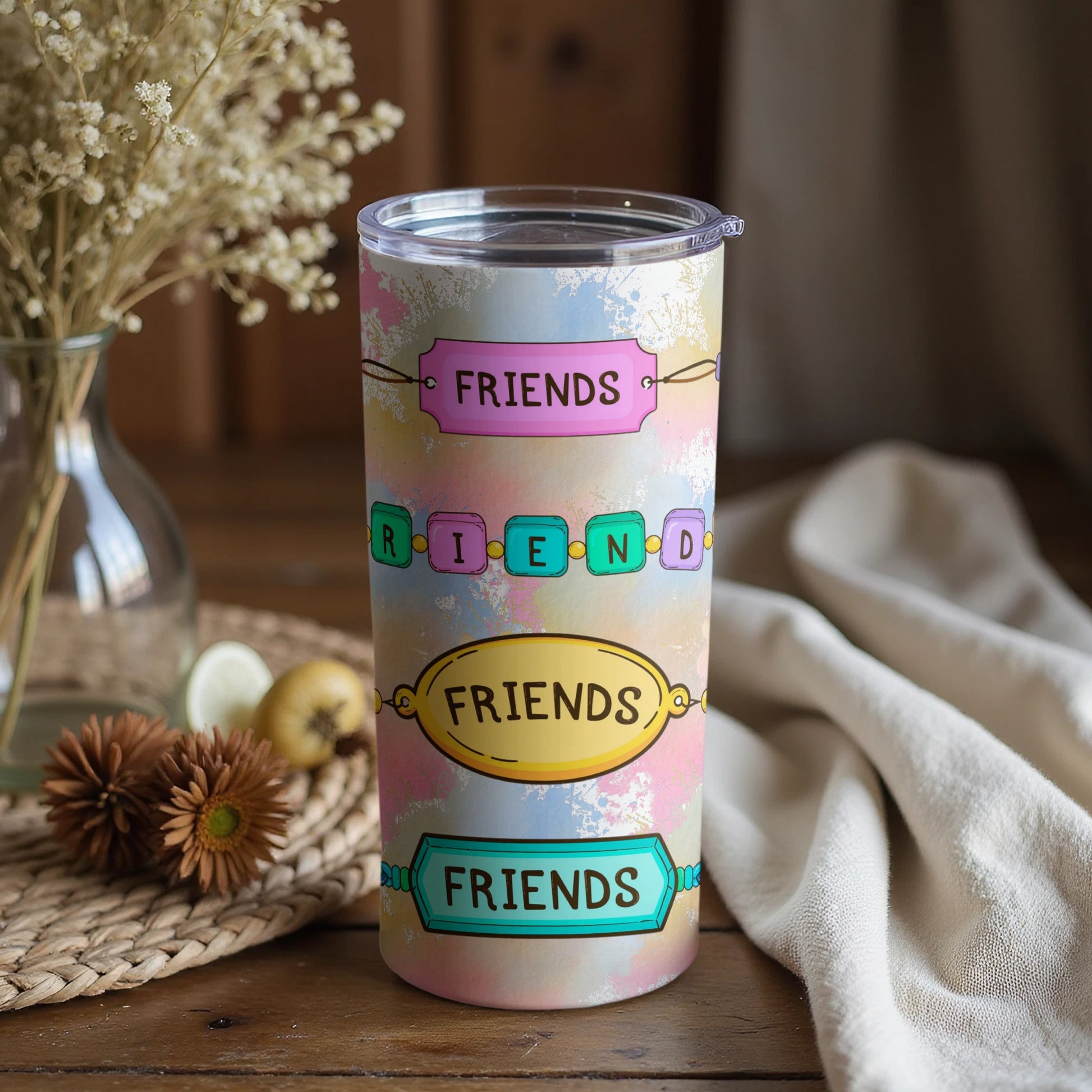 Colorful Friends Design Insulated Tumbler Product