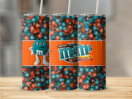 Miami Dolphins M&M's Winning Size Chocolate Dolphins Tumblers