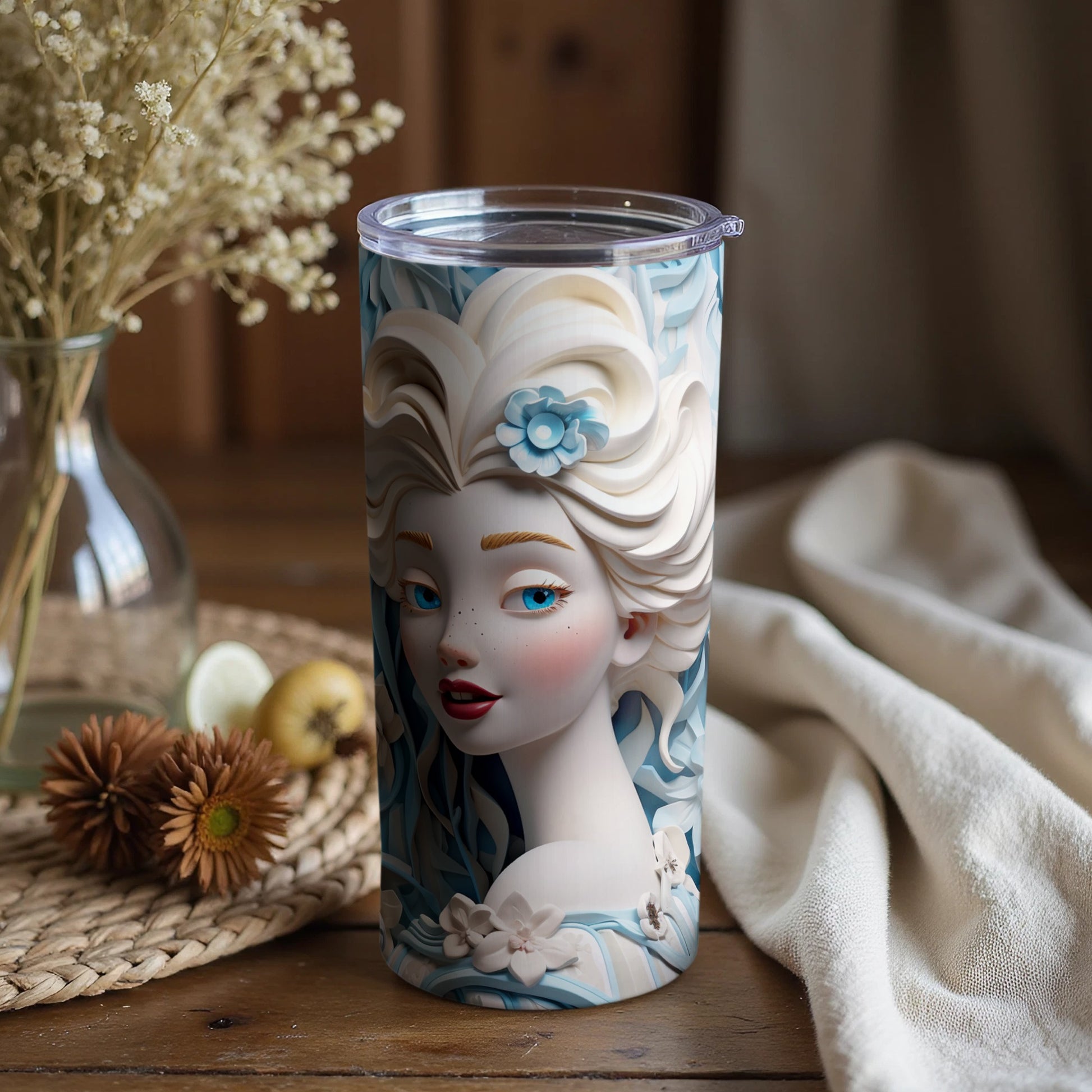 Modern Stylish Tumbler With Beautiful Character Art