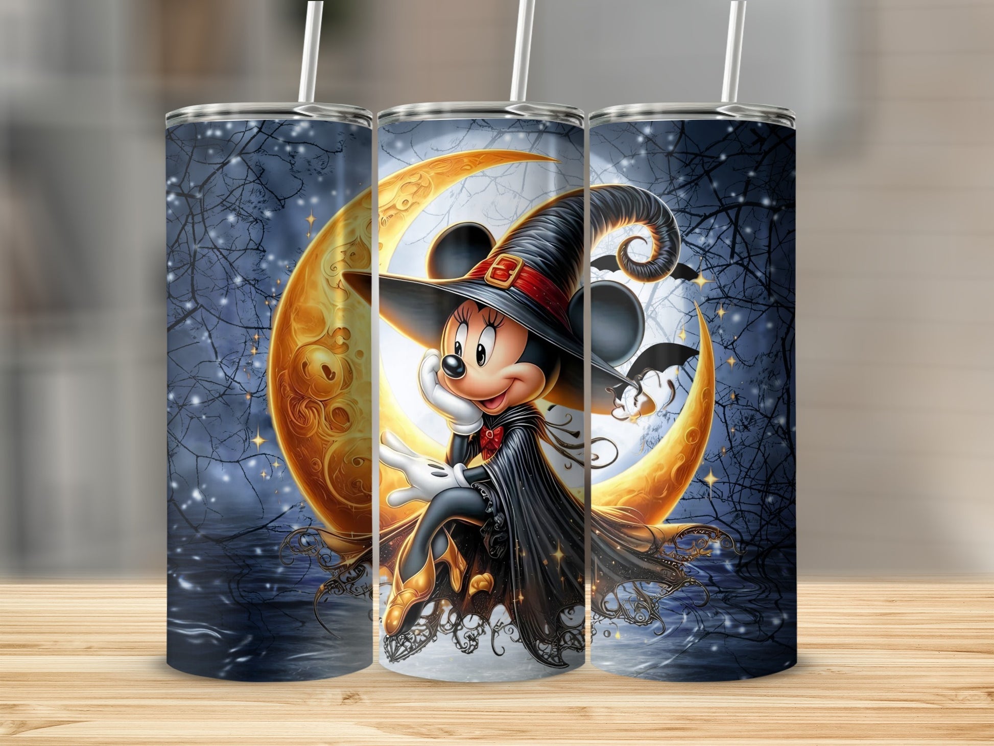 Cute Halloween Character Witch Theme Tumbler Cup