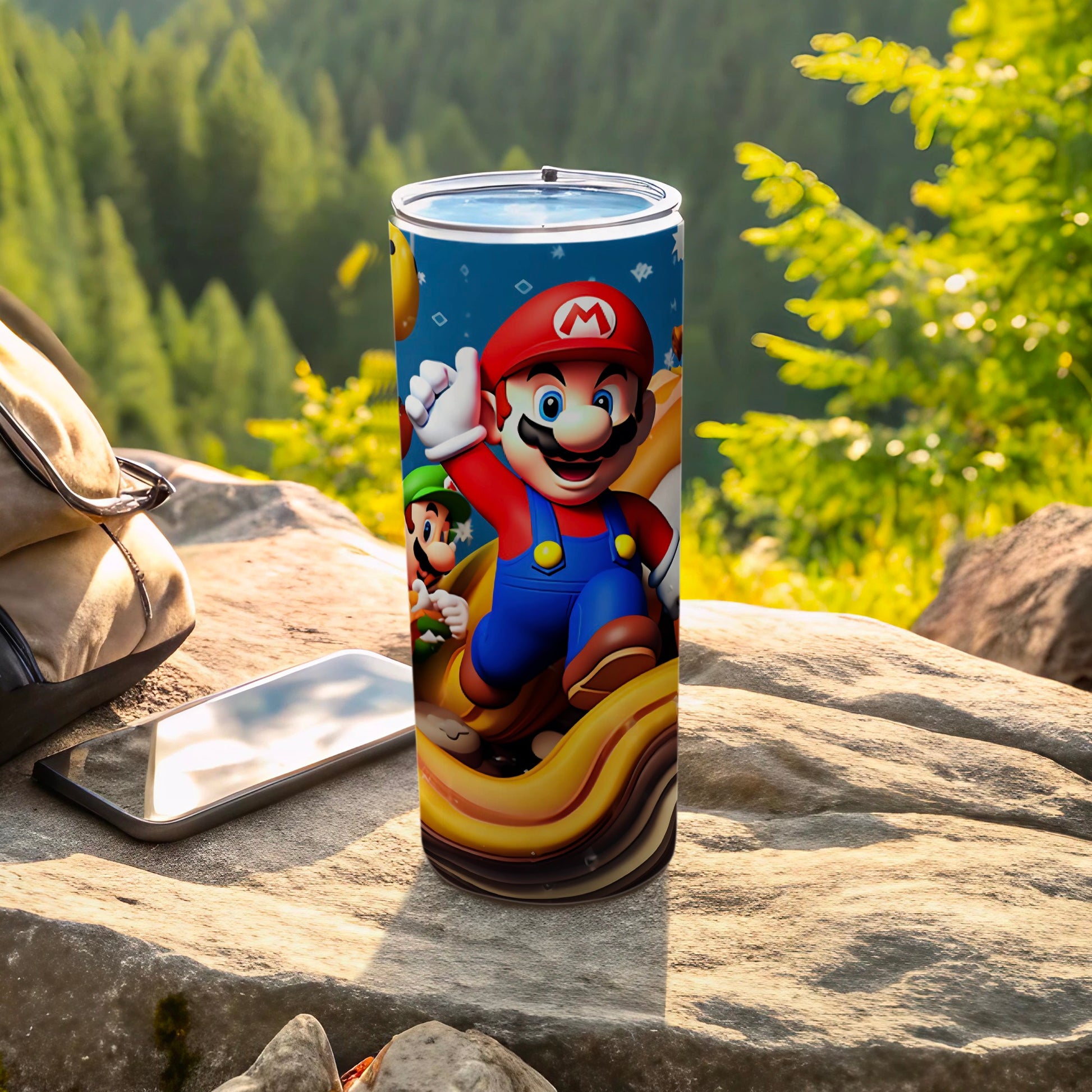 Vibrant Super Mario Themed Insulated Tumbler Cup