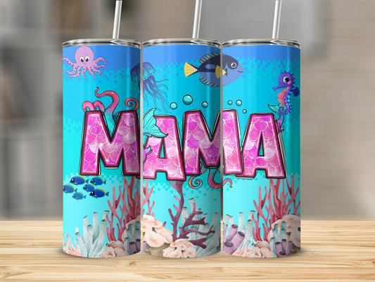 Undersea Mama Design Insulated Tumbler for Ocean Lovers