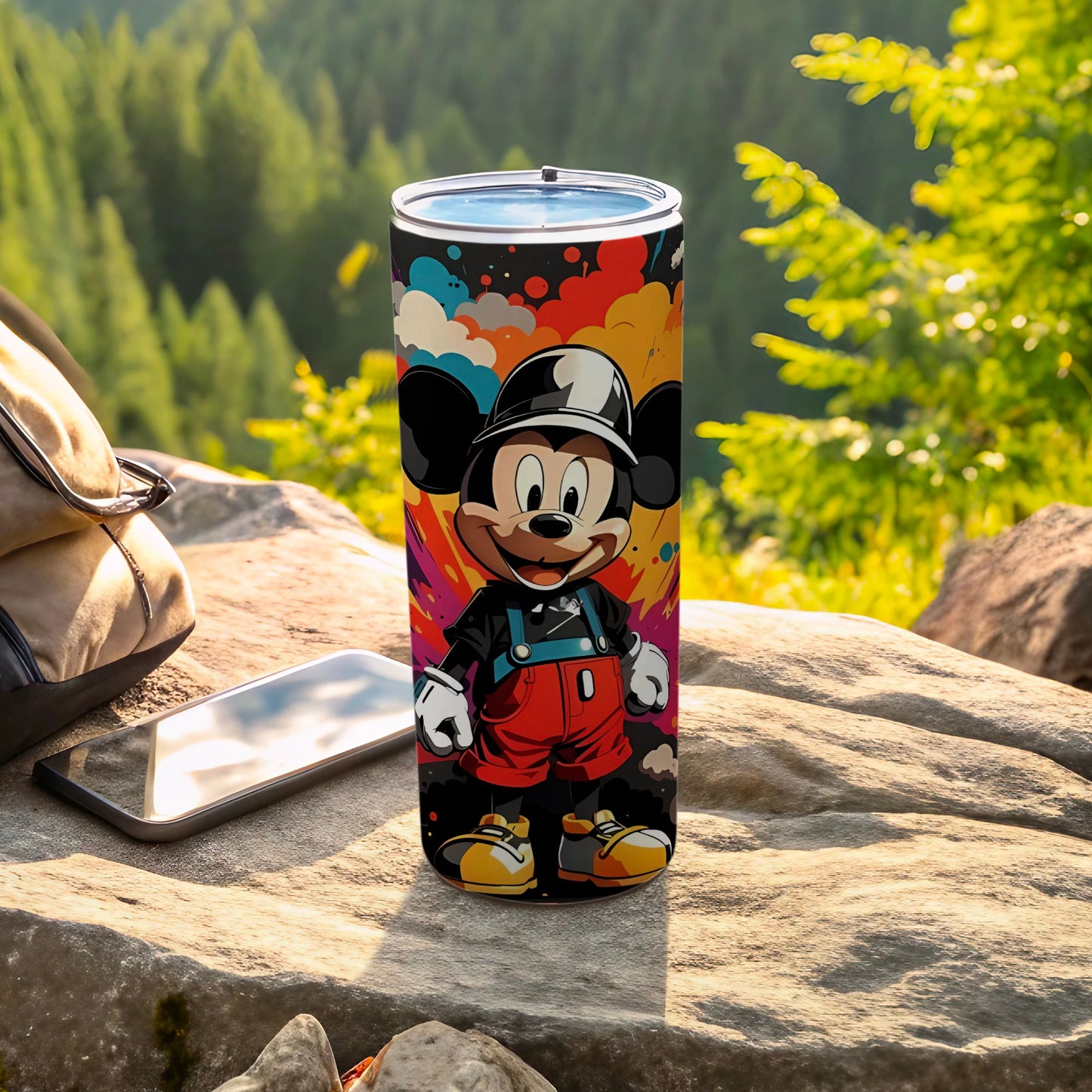 Colorful Mickey Mouse Art Insulated Tumbler Cup