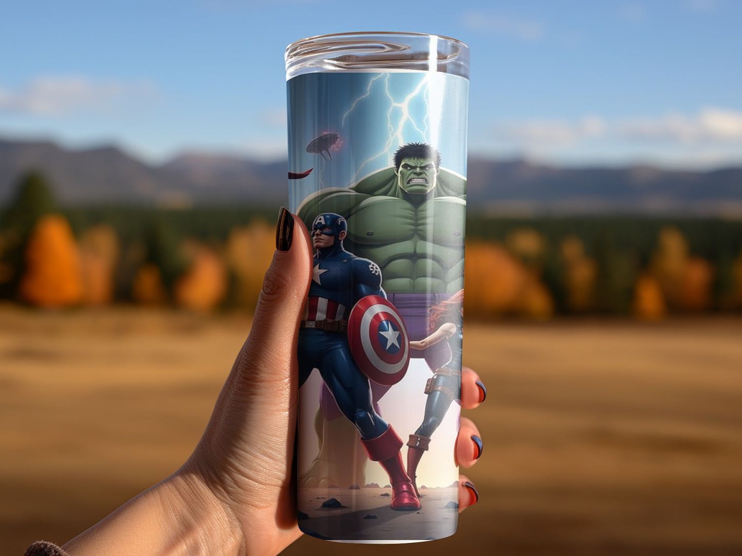 Avengers Ready for Battle Superhero Team Up Design Tumblers