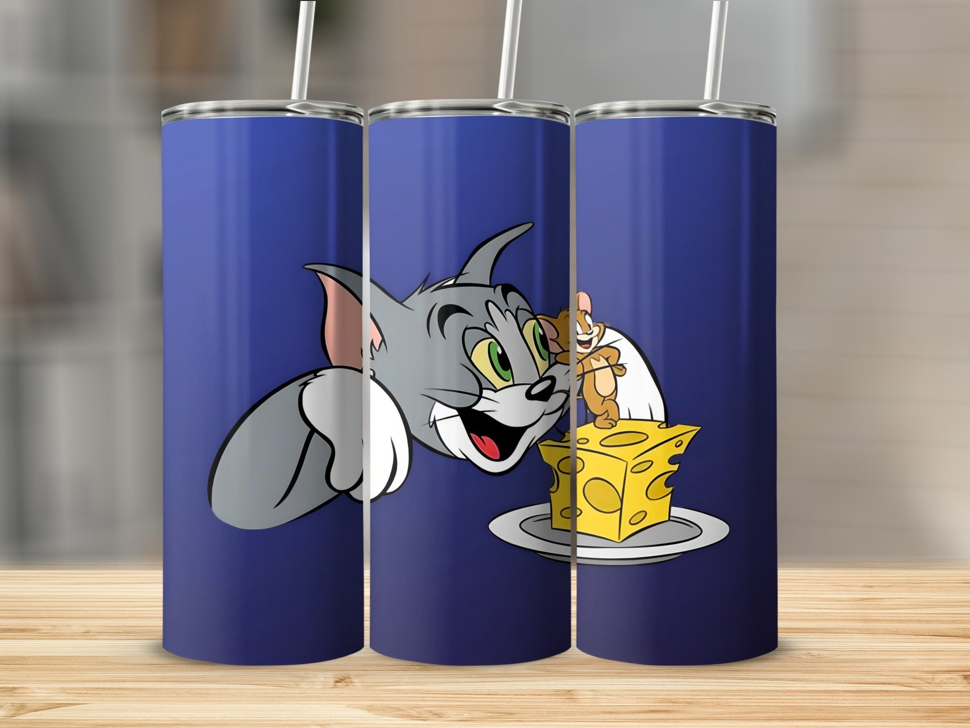 Animated Cat and Mouse with Cheese Tumbler Product