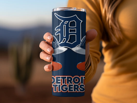 Detroit Tigers Helmets with Stars Backgrounds Tumblers