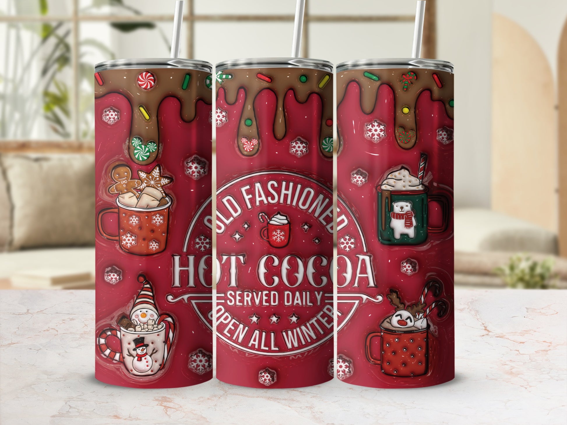 Old Fashioned Hot Cocoa Served Daily Insulated Tumbler