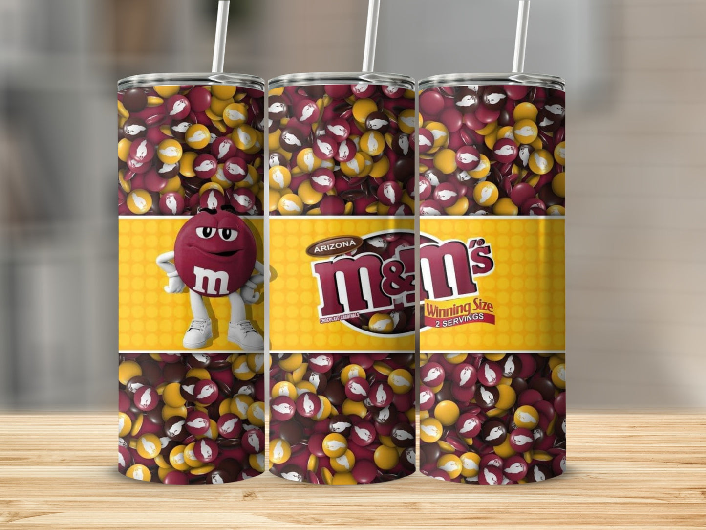 Arizona Chocolate Cardinals m&ms Winning Size Tumblers