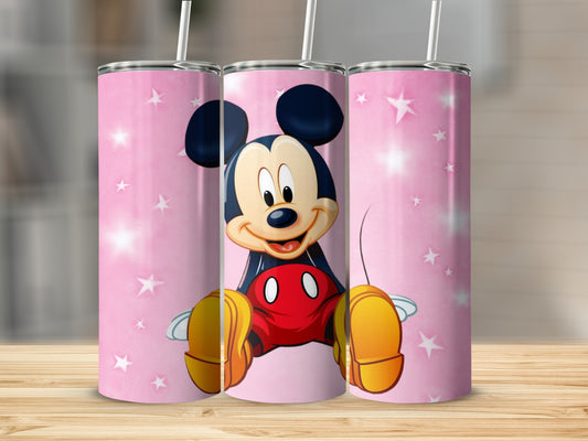 Mickey Mouse Pink Tumbler with Stars Design