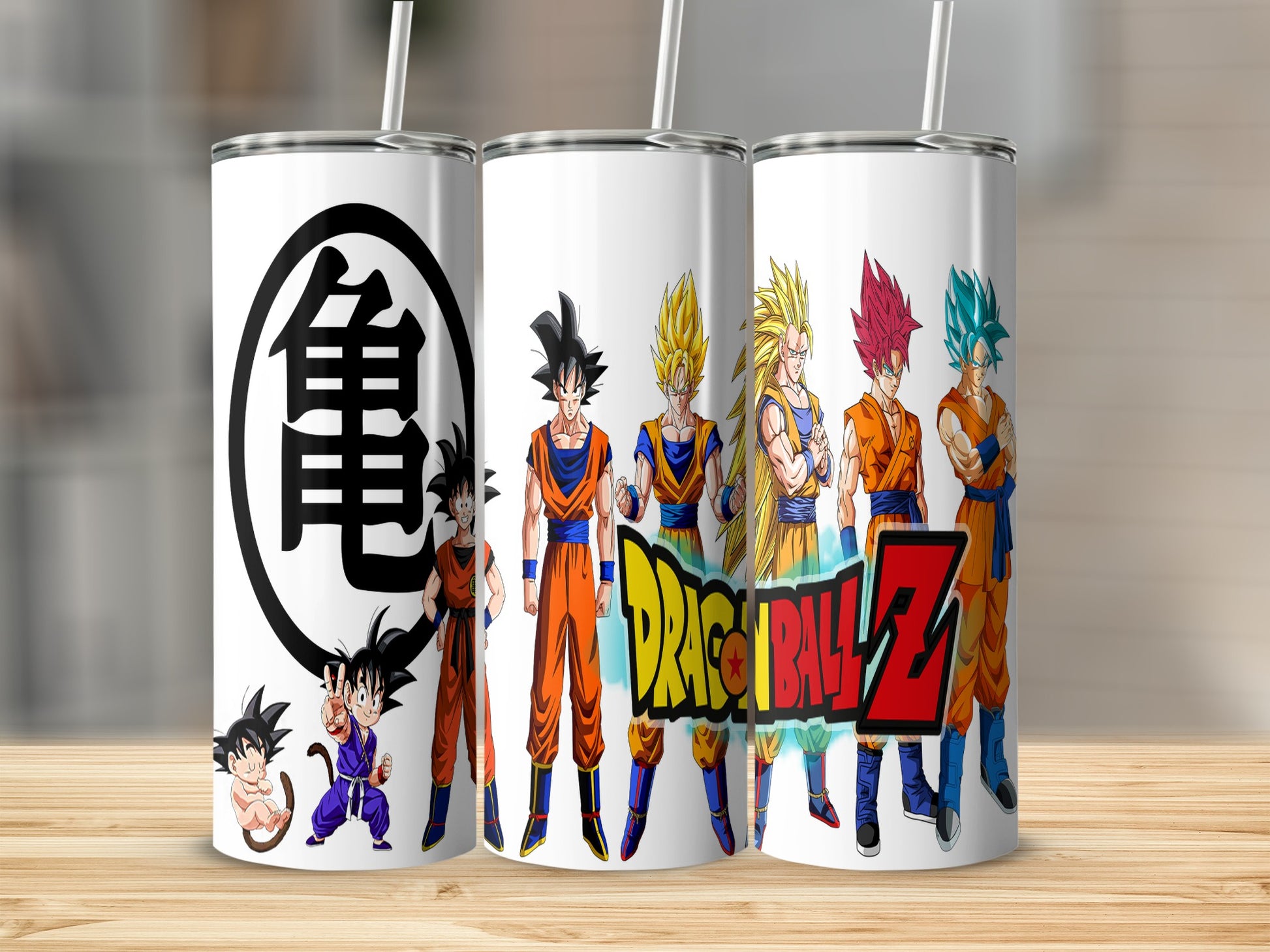 Dragon Ball Z Goku Evolution Artwork Tumbler Cups