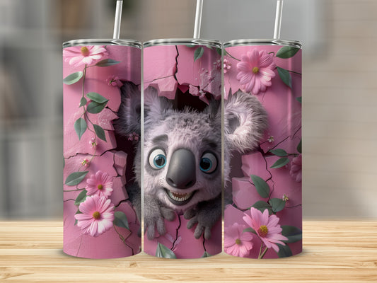 Smiling Koala cracked pink wall floral design tumbler product type
Koala
Cartoon Koala
Smiling Koala
Cute Animal
Pink Design
Cracked Wall
Floral Art
Pink Flowers
Green Leaves
Animal Art
Wildlife Design
Tumbler Wrap
Drinkware Decor
Unique Gift
Aussie Animal
Nature Theme
Kids Friendly
Happy Koala
Kawaii Koala
Pop Out Design