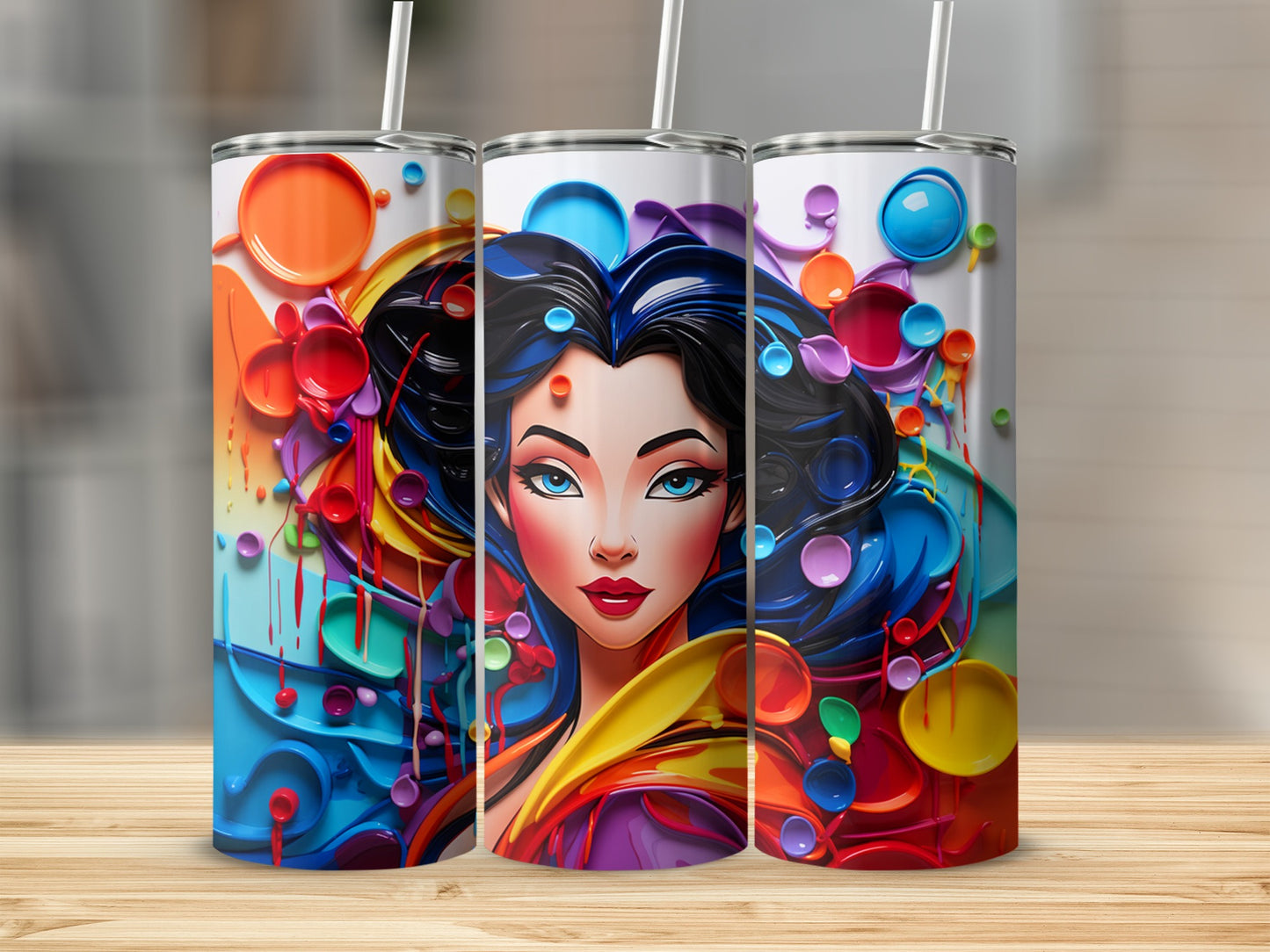 Colorful Abstract Art Stainless Steel Tumbler