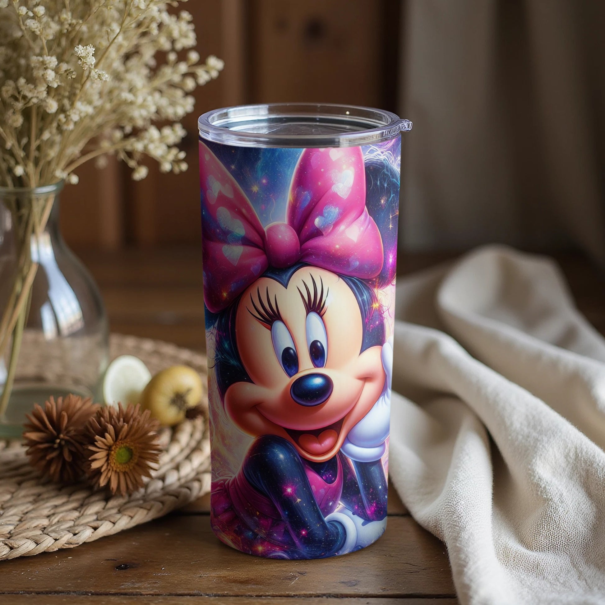 Cute Minnie Mouse Themed Tumbler Travel Cup