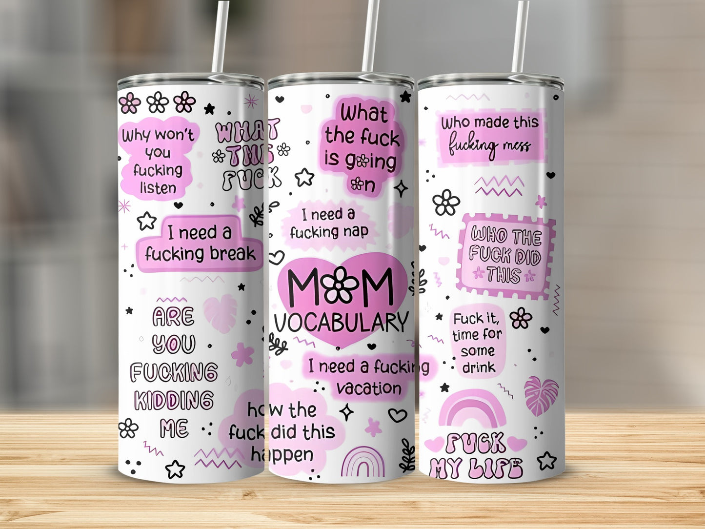 Funny Mom Vocabulary Stainless Steel Tumbler 20oz Drinkware