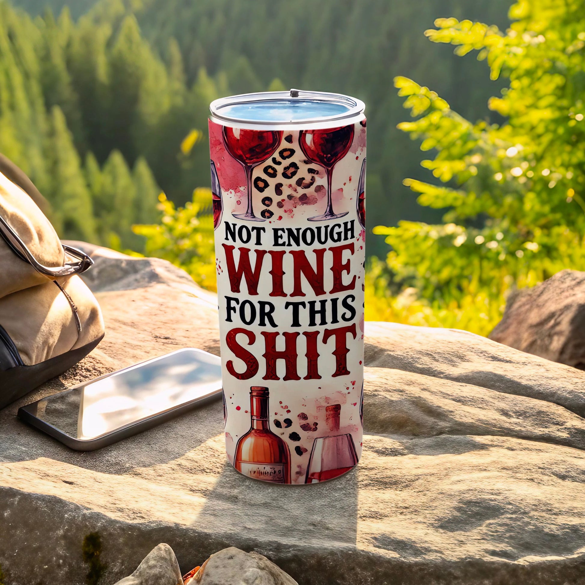 Not Enough Wine For This Shit Funny Leopard Print Tumbler product type