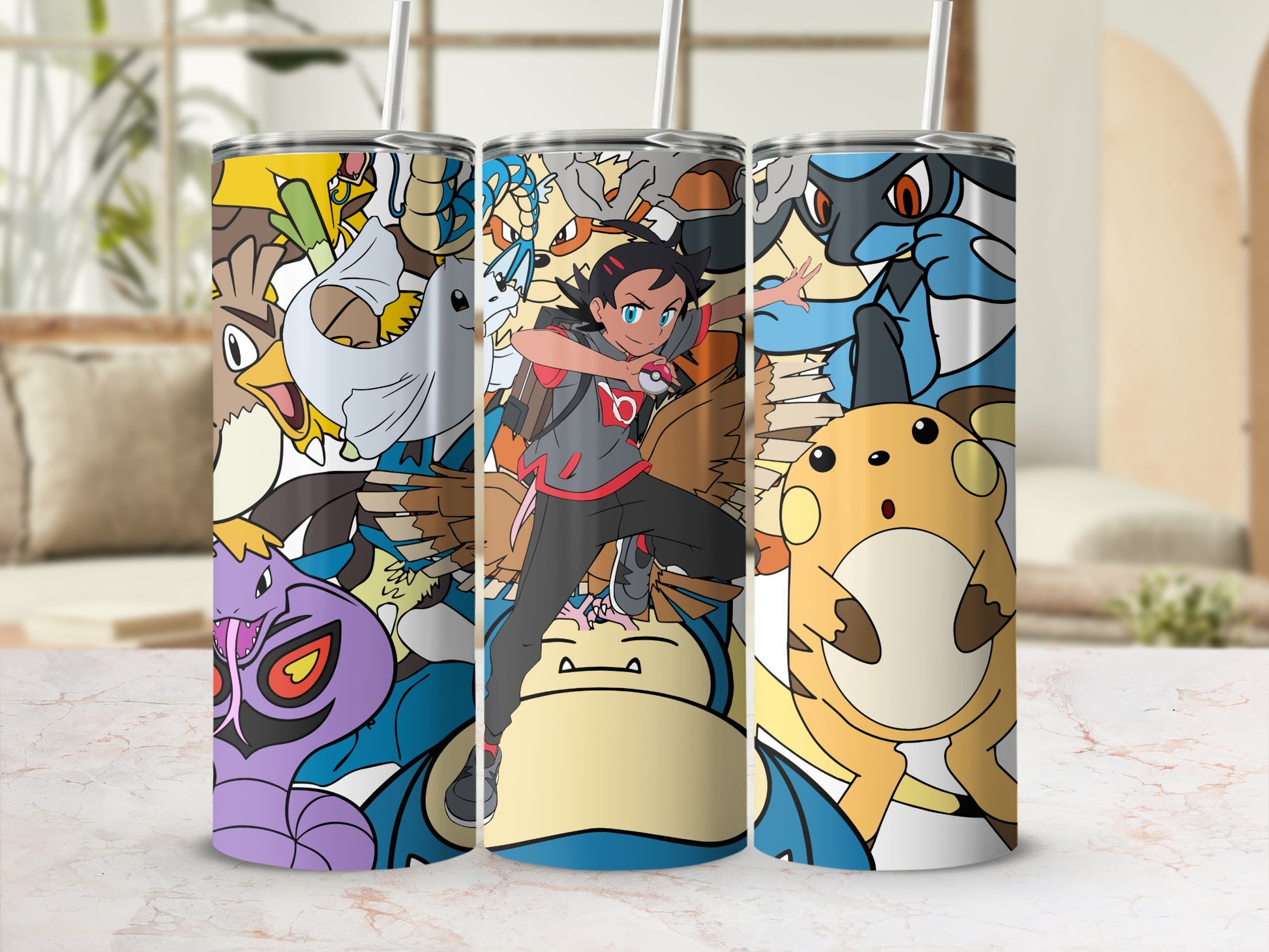 Vibrant Anime Character Design Stainless Steel Tumbler