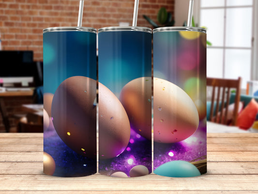 Festive Easter Eggs Glitter Bokeh Pattern Tumbler product type