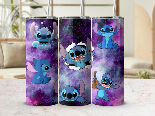 Cute Blue Alien Character Design Tumbler Collection