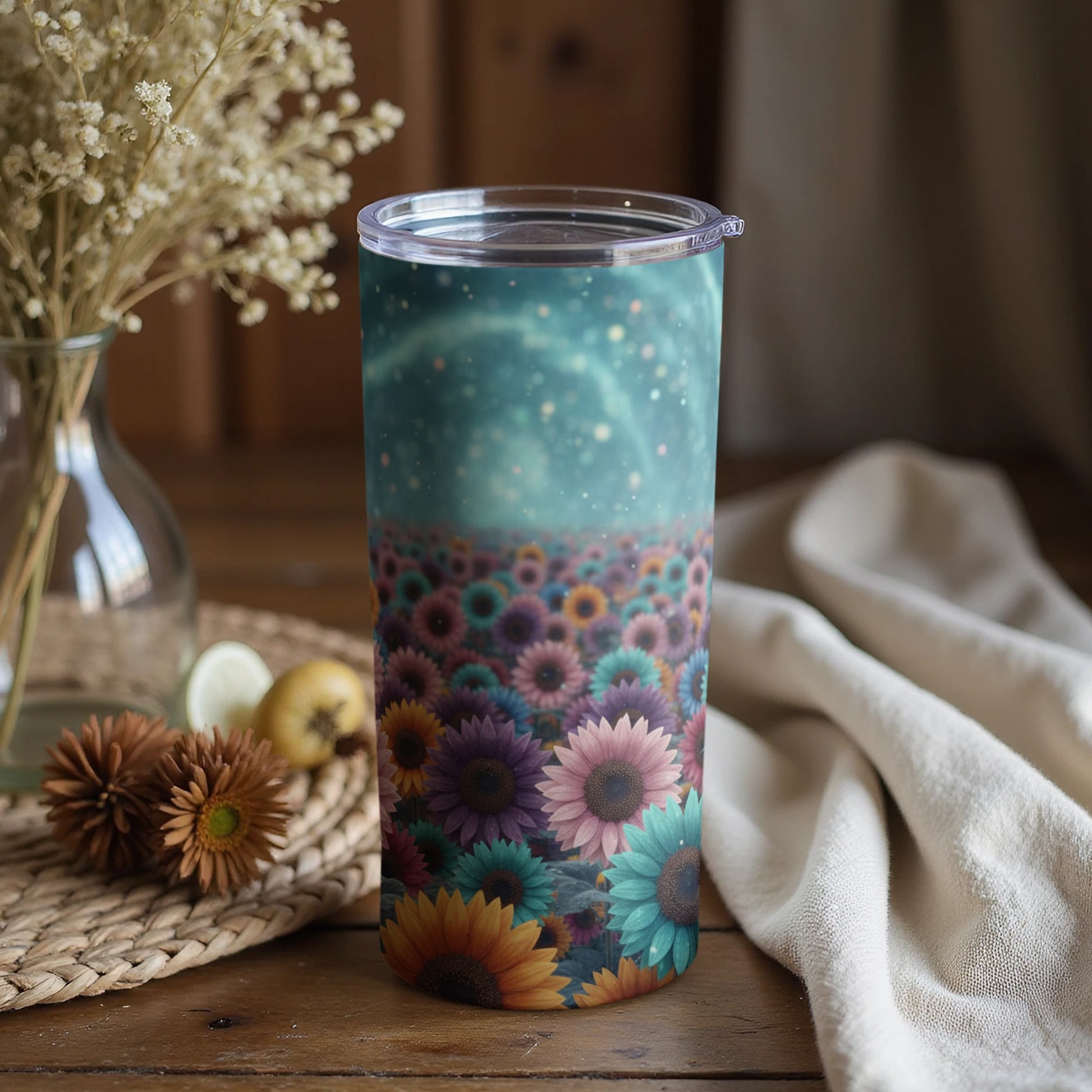 Beautiful Flower Field Art Tumbler for Daily Use