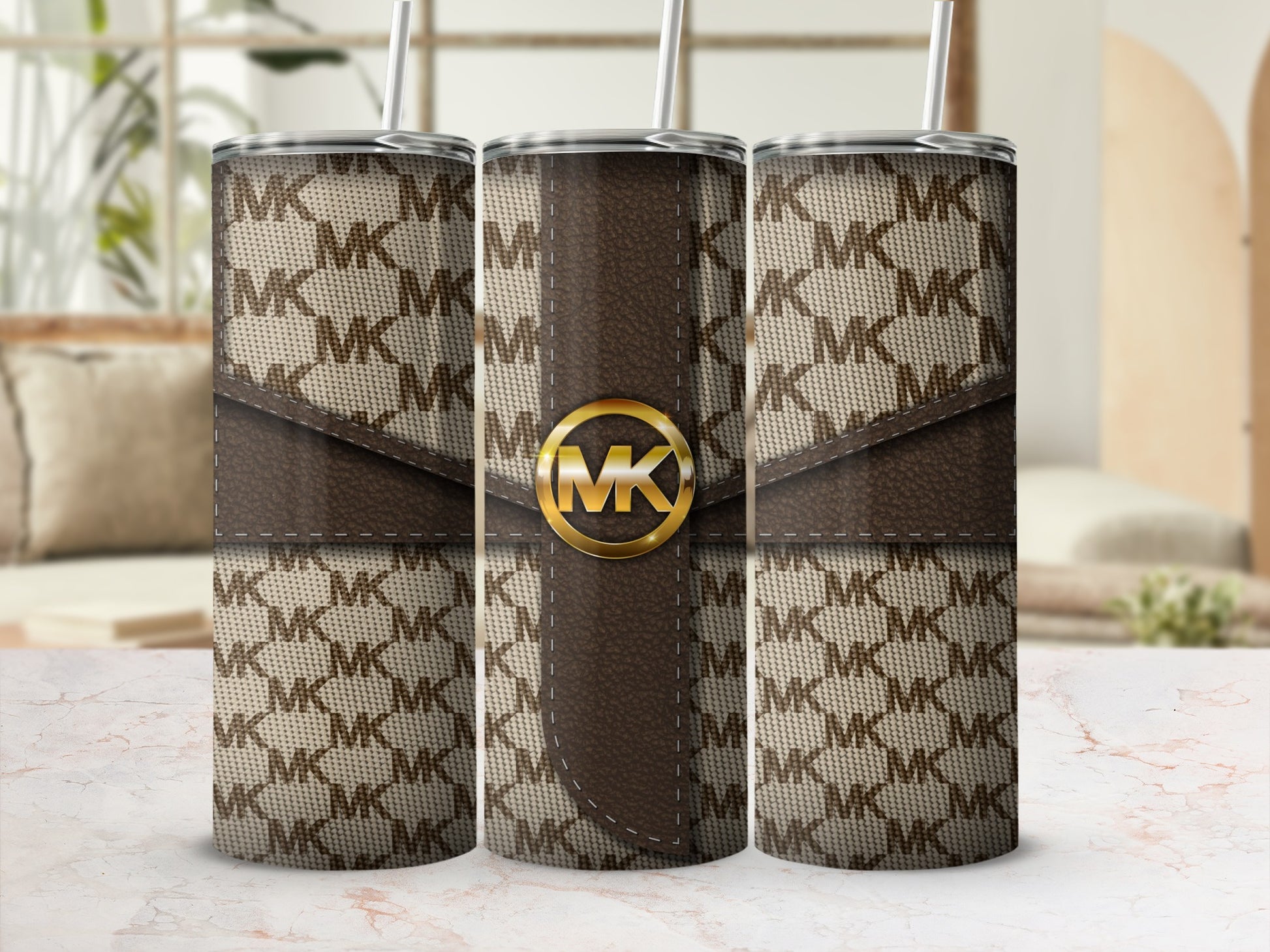 Stylish Branded Pattern Insulated Tumbler Cup