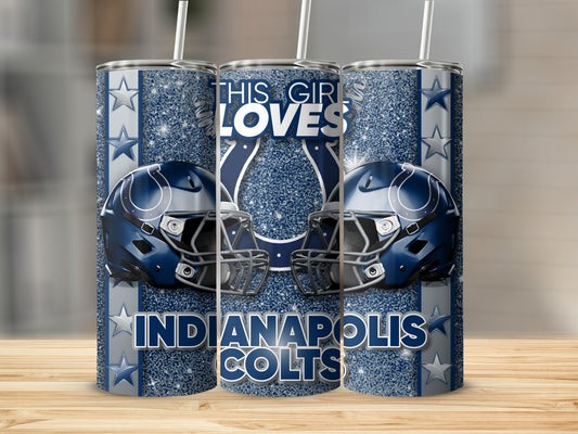 This Girl Loves Indianapolis Colts Football Team Tumblers