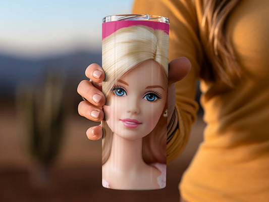 Barbie Blonde Haired Doll in Pink Top Fashion Tumblers