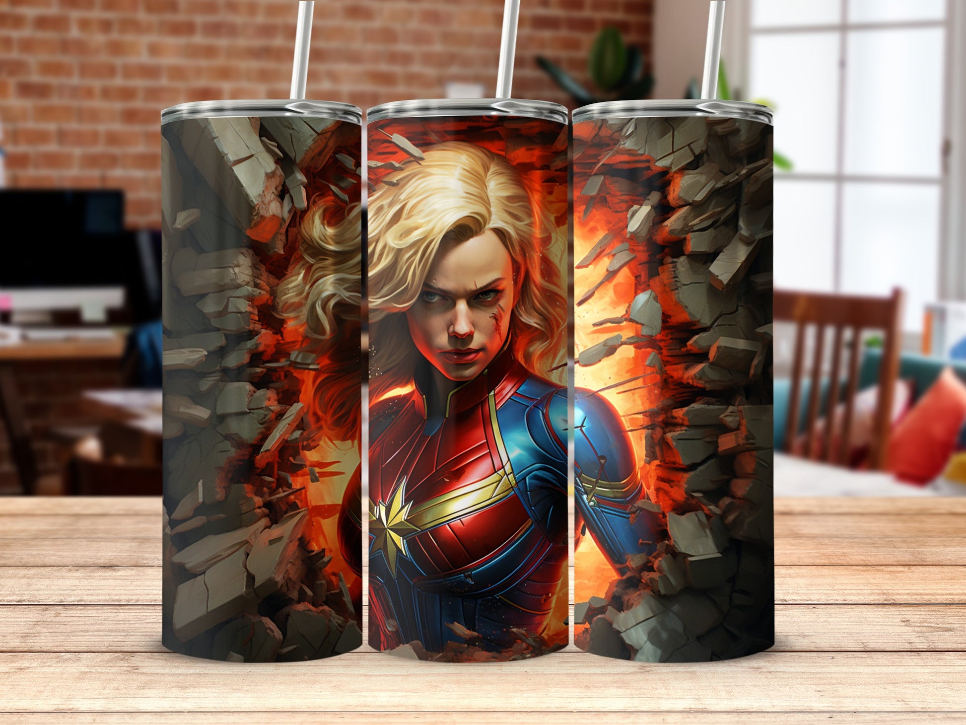 Stunning Tumbler with Powerful Super Hero Design