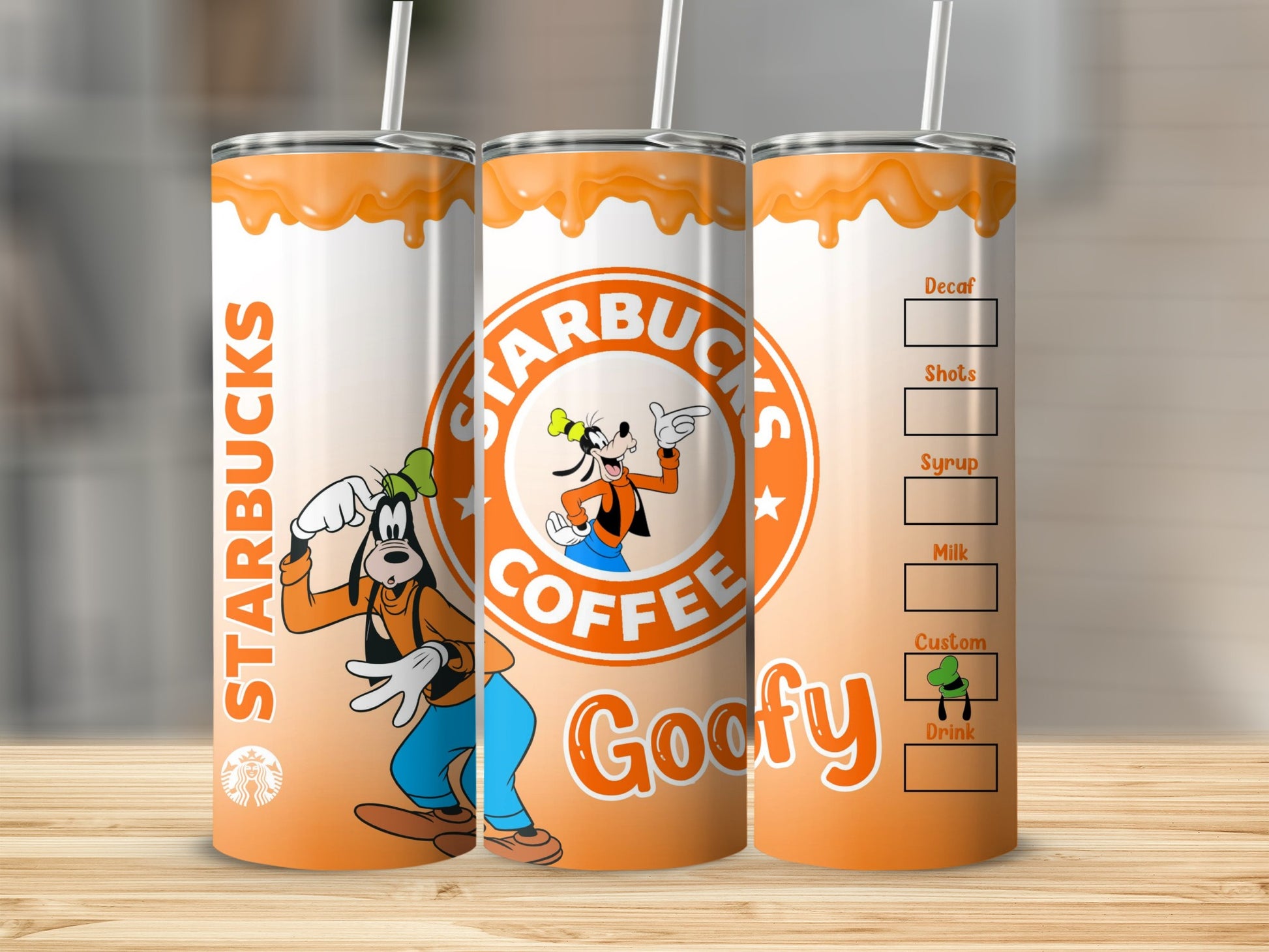 Starbucks Goofy Custom Drink Tumbler 20oz Cup