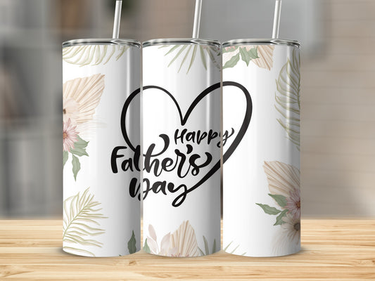 Happy Father's Day Floral Design Tumbler Product