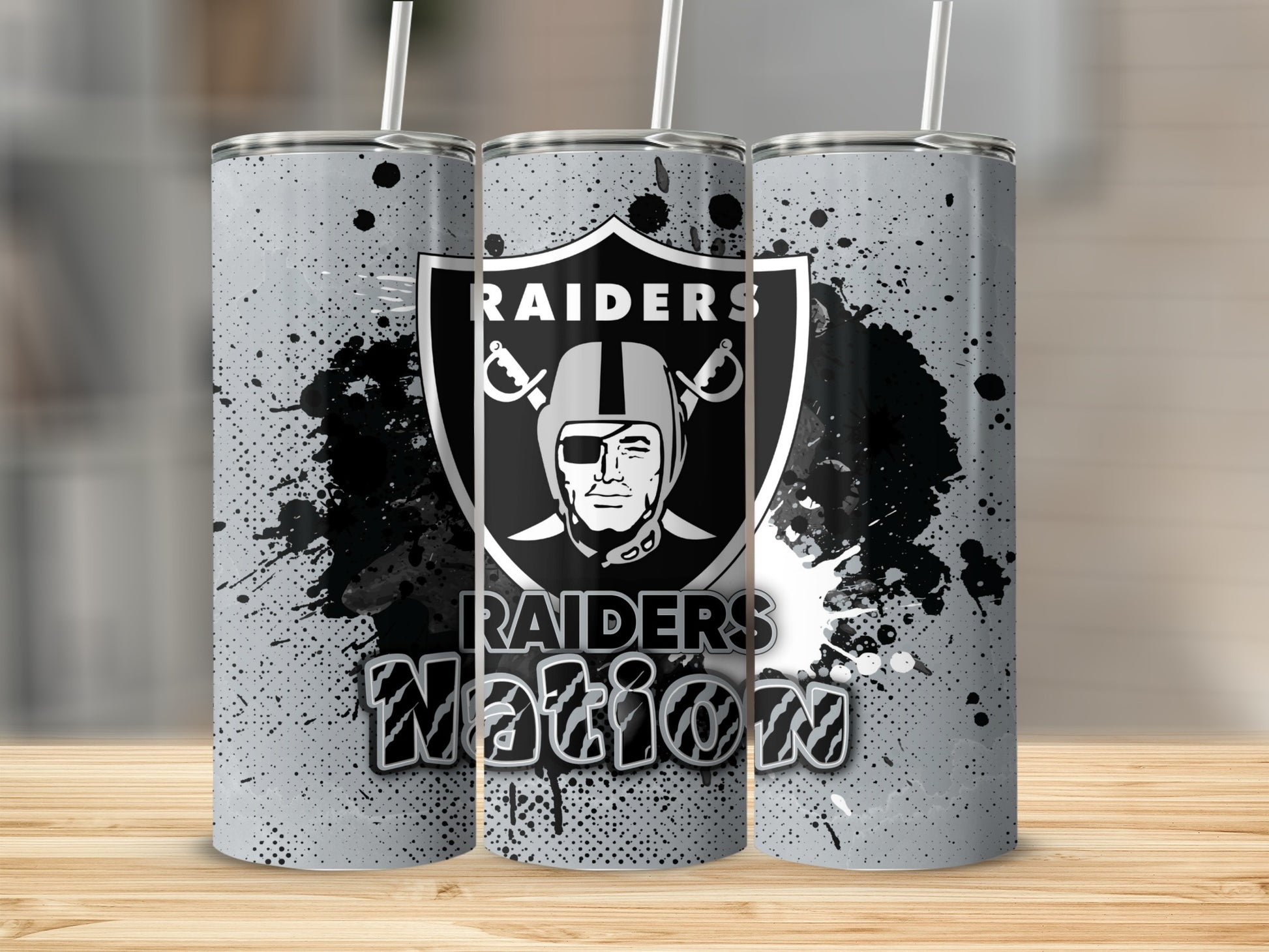 Raiders Nation stainless steel tumbler