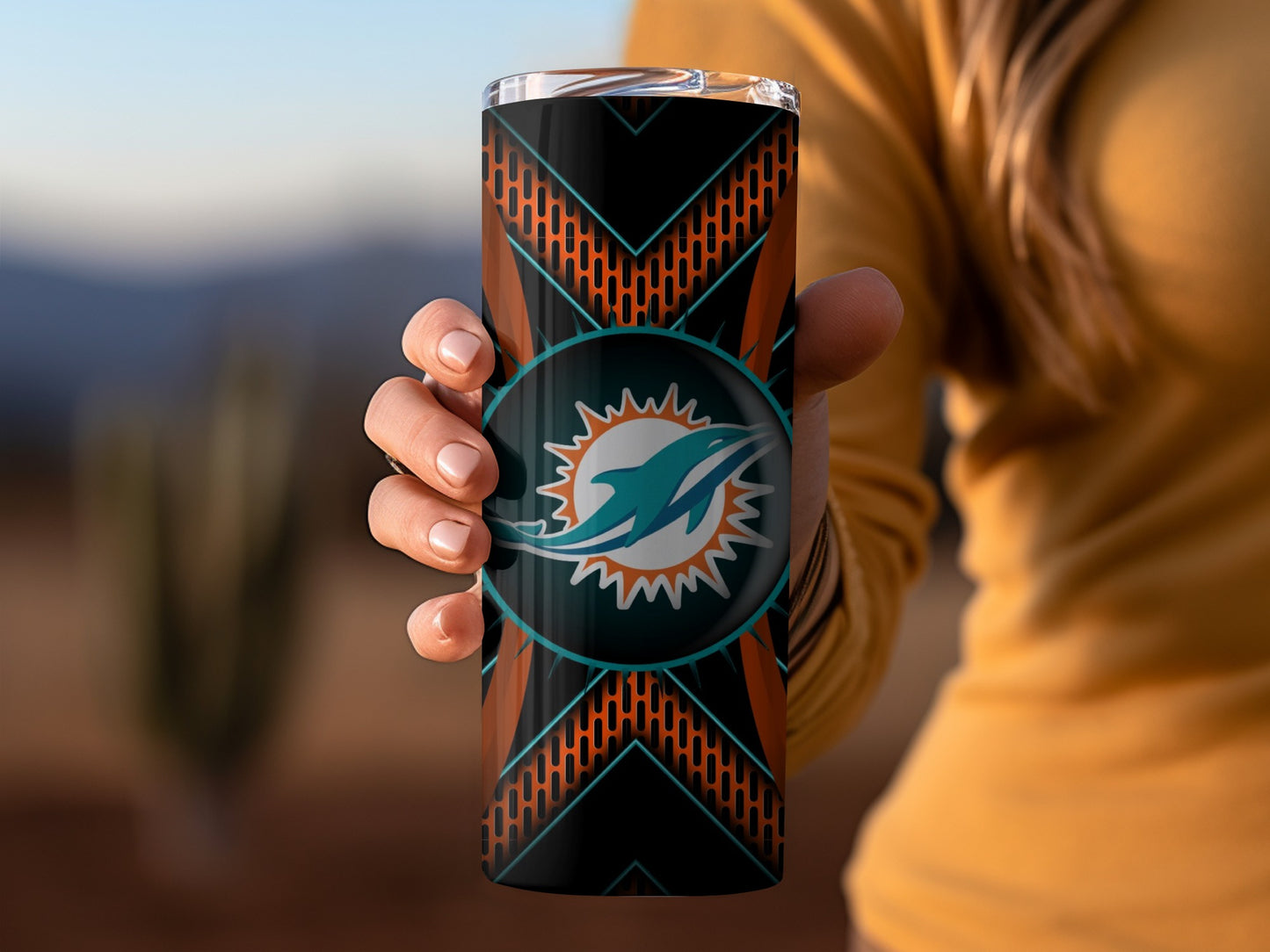 Dolphins Football Team Logo and Graphic Designs Tumblers