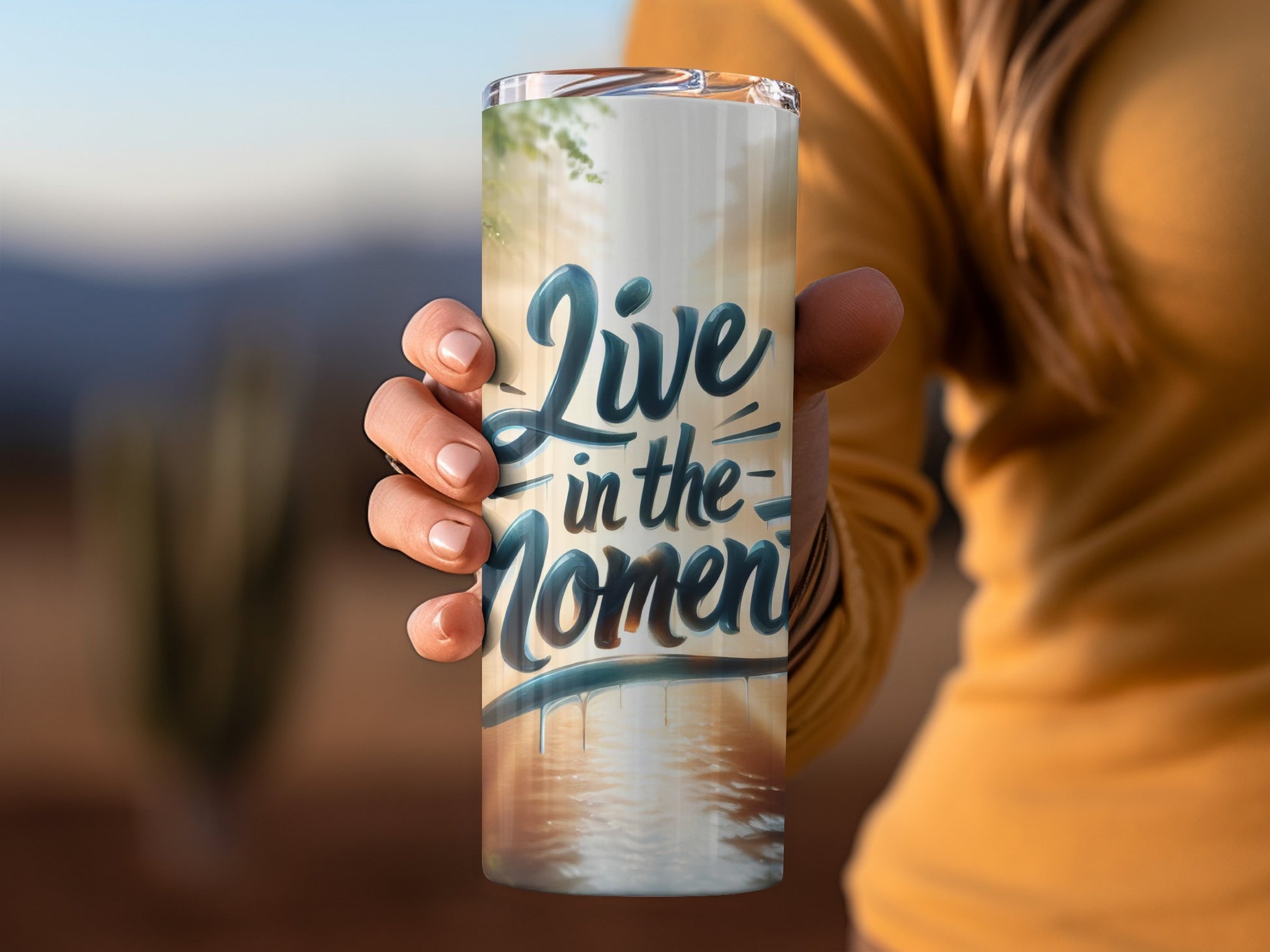 Live in the Moment Inspirational Tumbler Product
