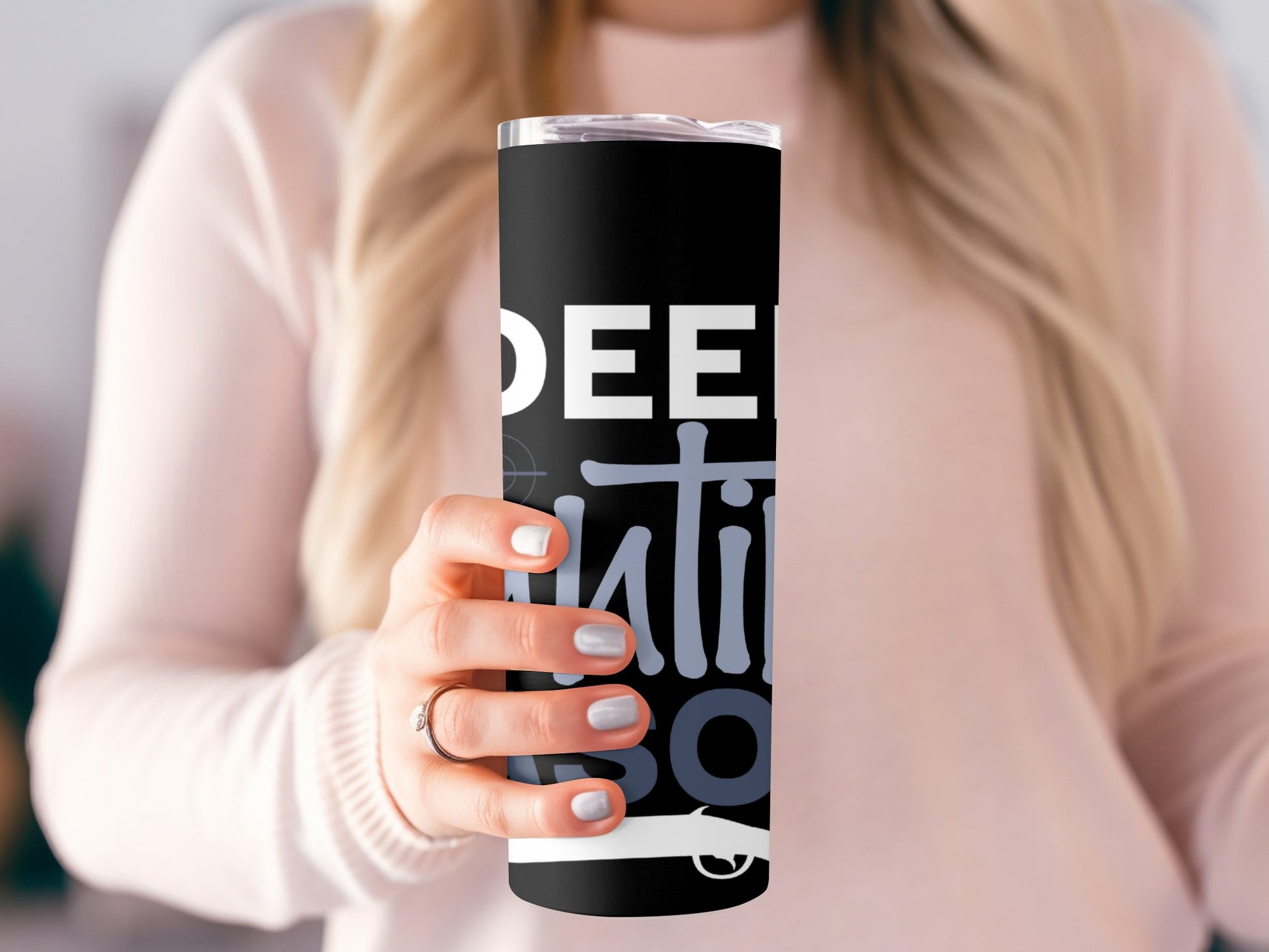Deep Nutrition Co Stylish Black Tumbler Drinkware